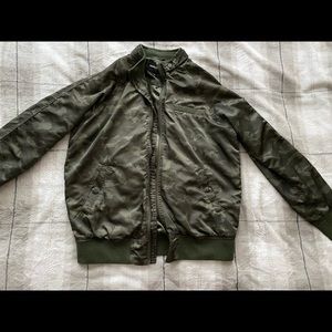 Members Only Camo Satin Bomber Jacket